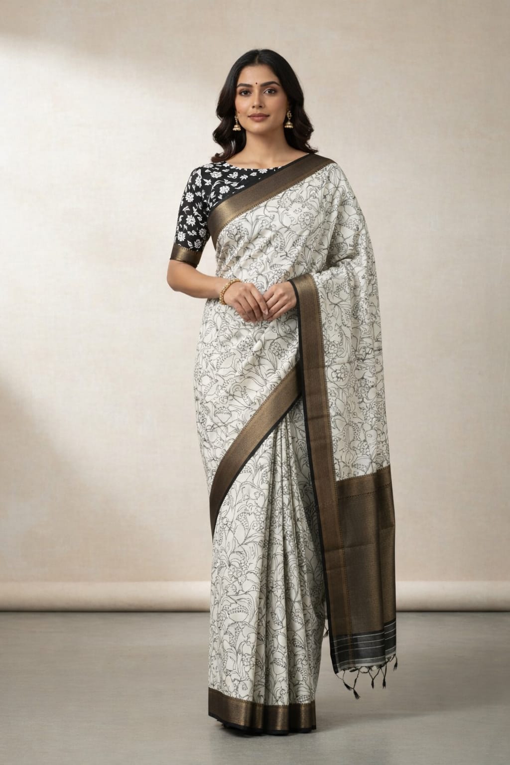 Kalamkari Nizam Saree